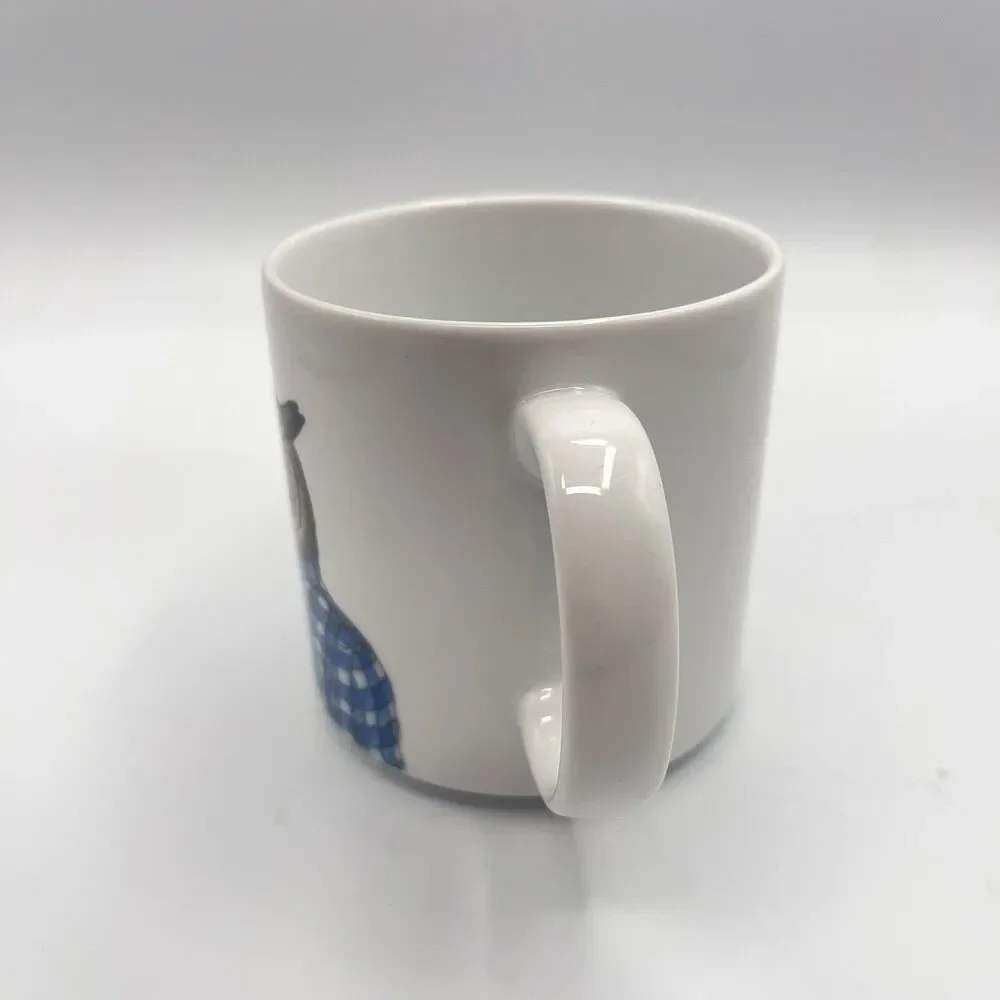 West Elm Rachel Kozlowski White Ceramic Dapper Owl Bow Tie Coffee Tea Mug Cup